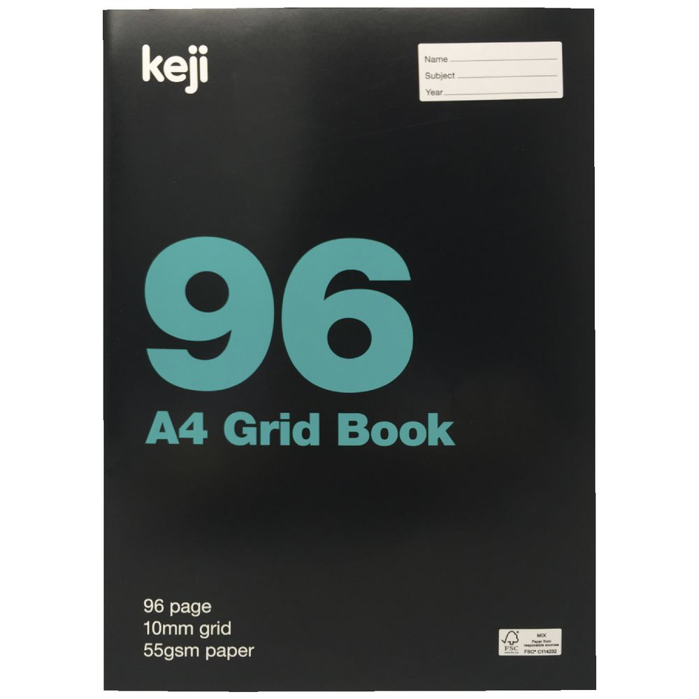 Keji A4 Grid Book 10mm 96 Page