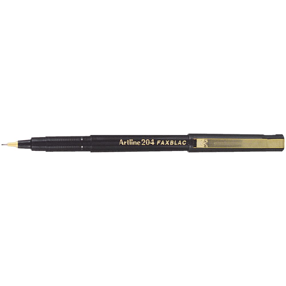 Artline 204 FaxBlac Fineliners 0.4mm Black 2 Pack