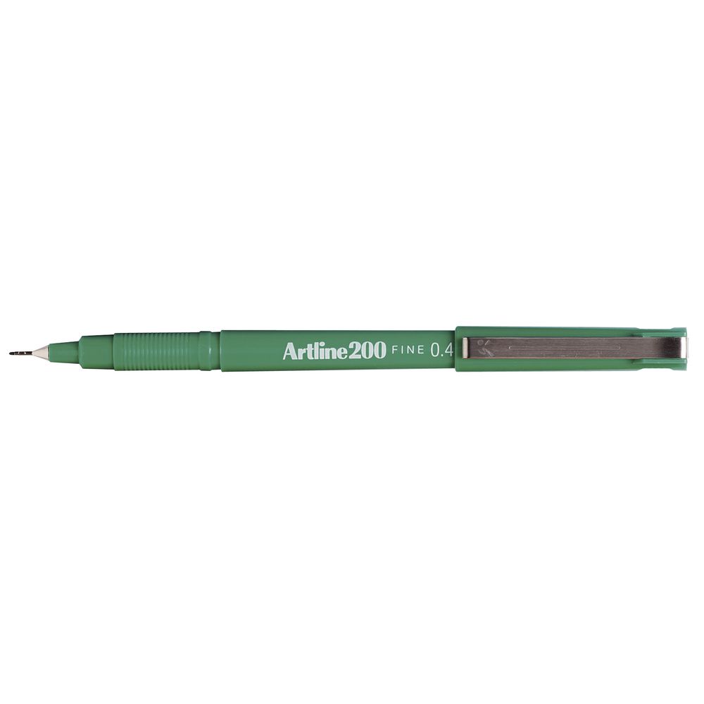 Artline 200 Fineliner Green 12 Pack