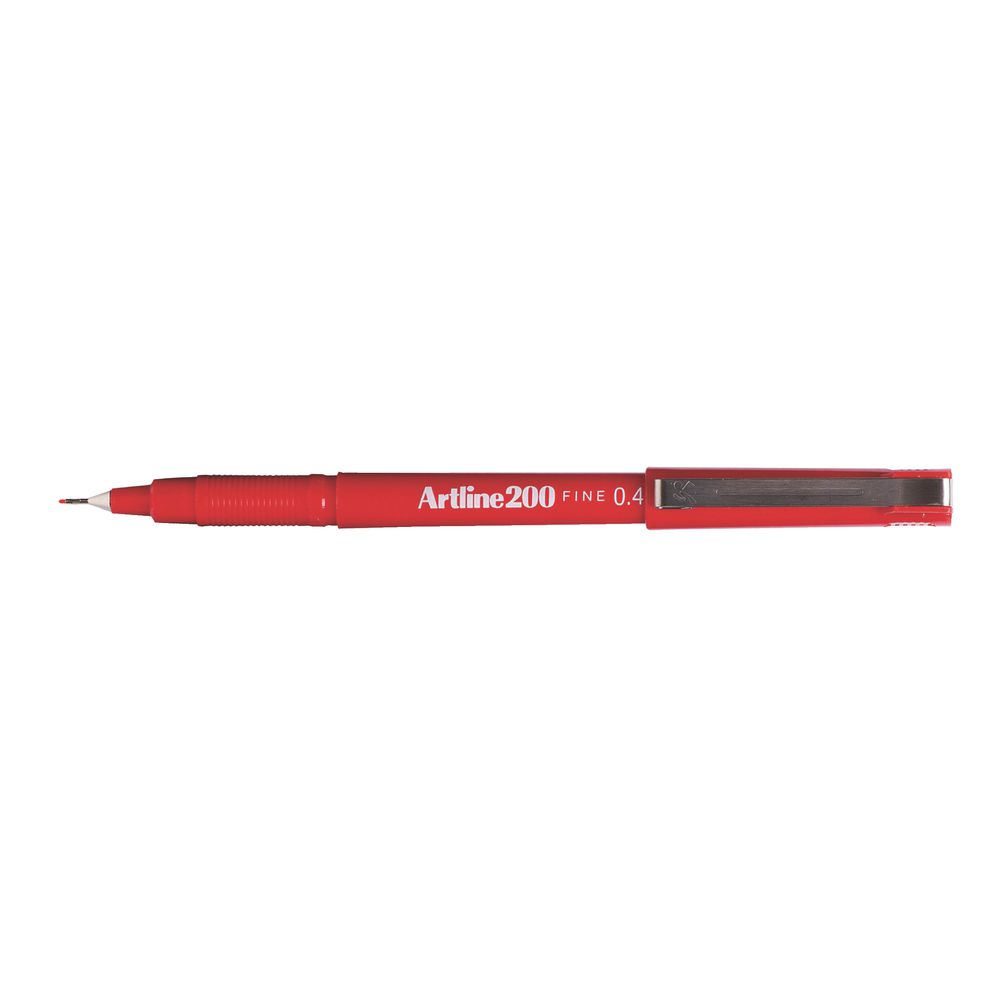 Artline 200 Fineliner Red 12 Pack