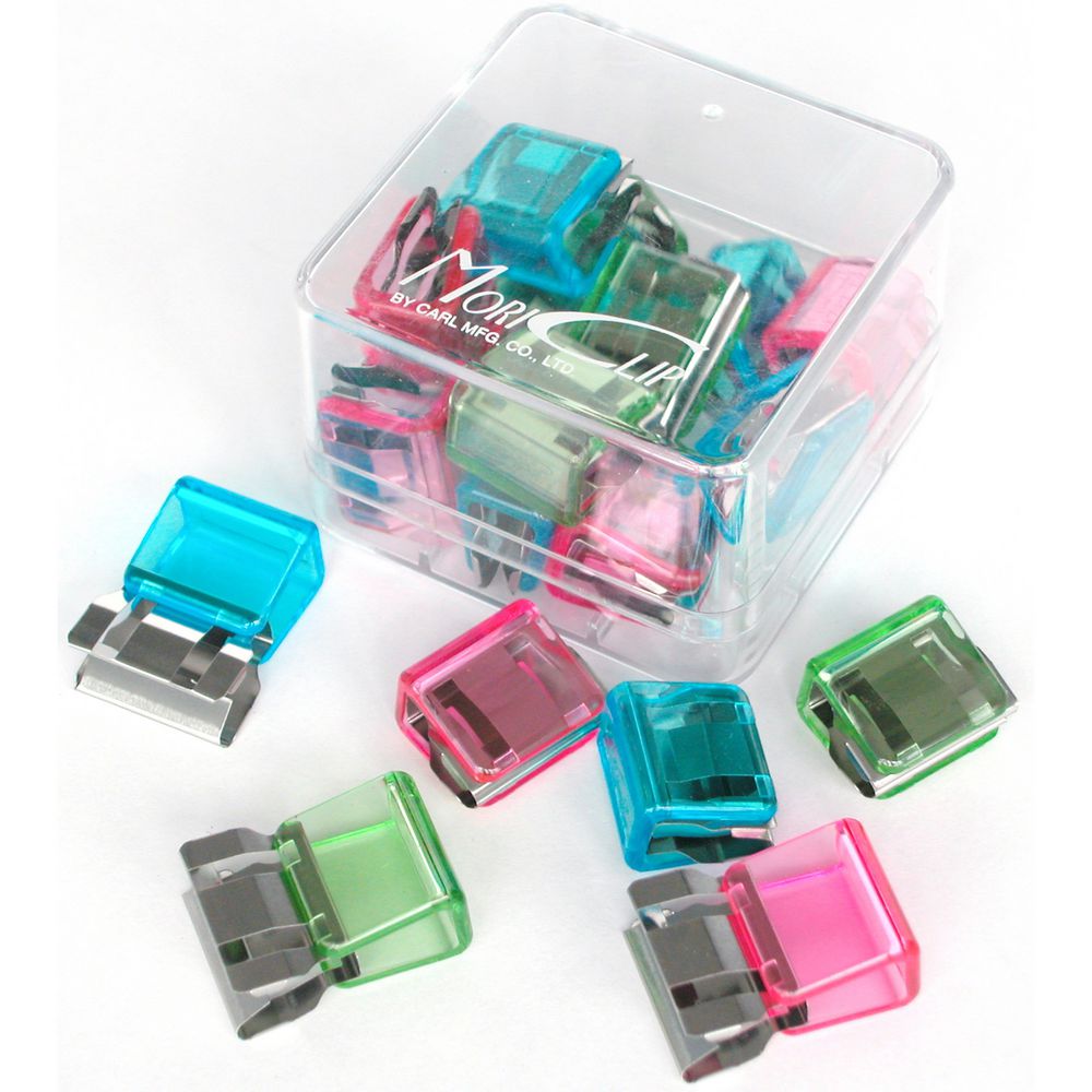 Carl 60 Page Mori Clips Assorted Colours 18 Pack