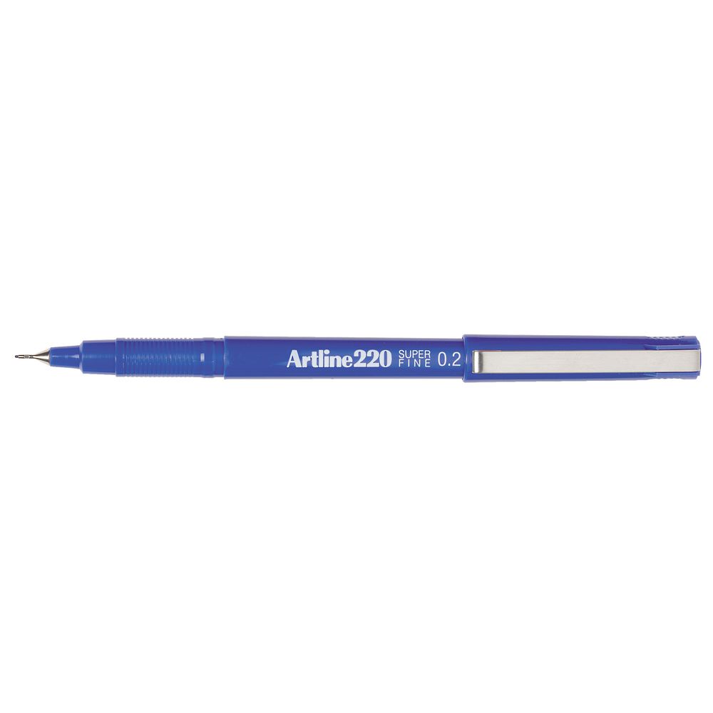 Artline 220 Fineliners 0.2mm Blue 12 Pack