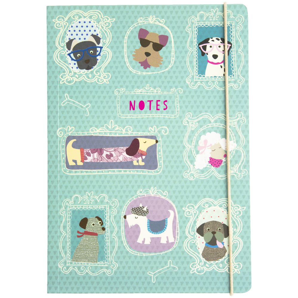 GO Stationery A5 Dog Notebook Light Blue