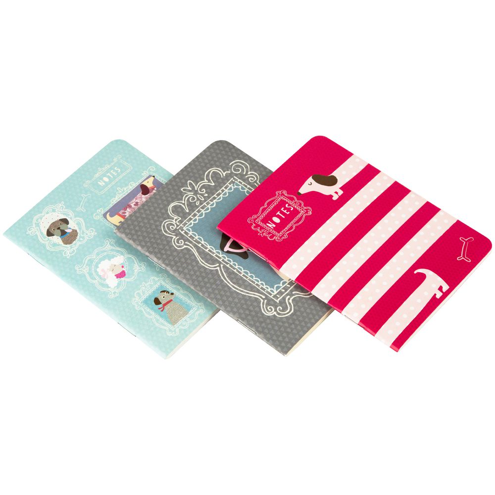GO Stationery Dog Notebook Assorted 3 Pack