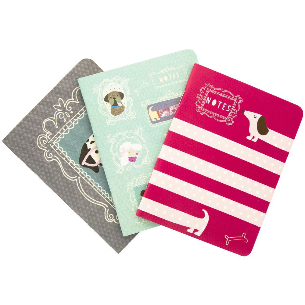 GO Stationery Dog Notebook Assorted 3 Pack
