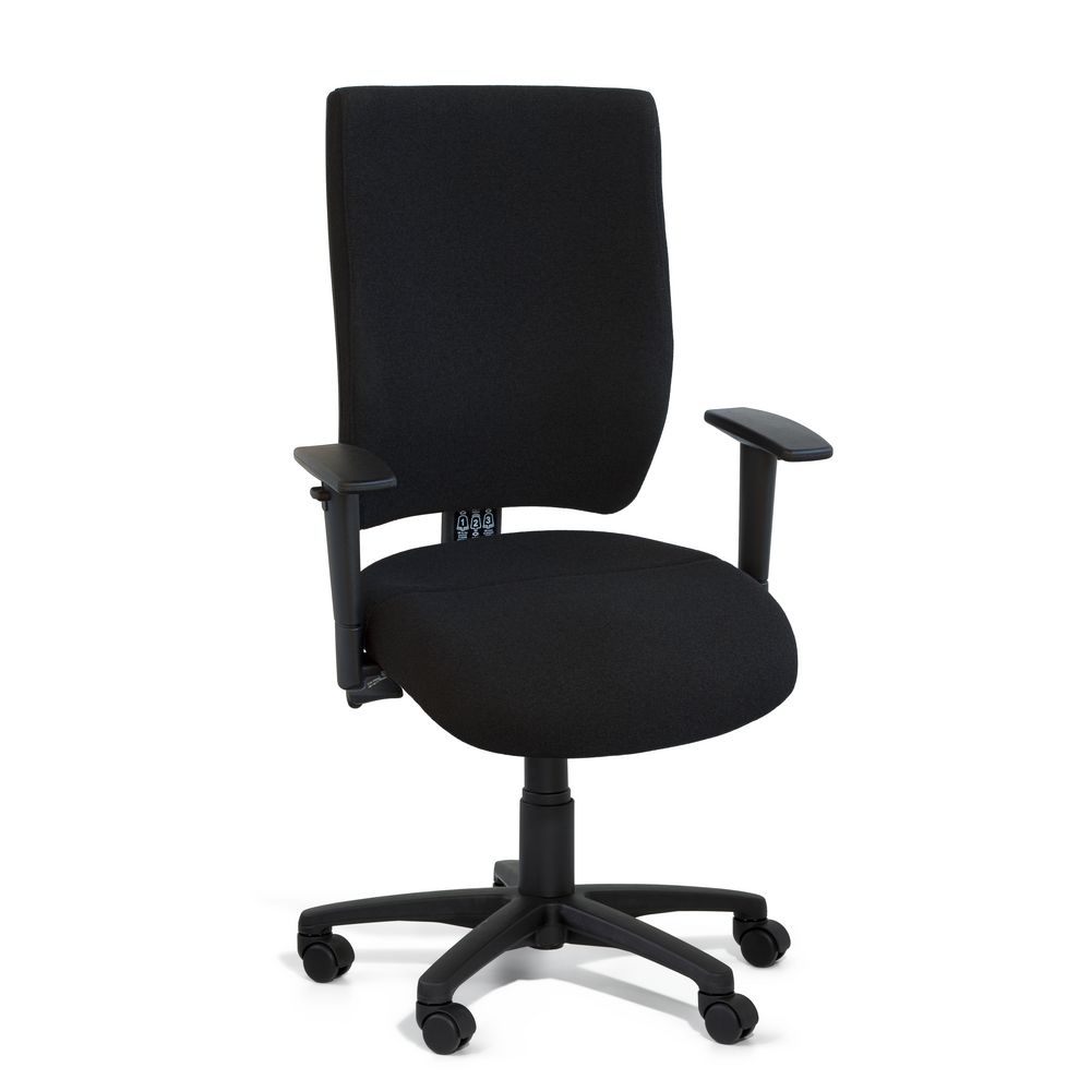 Gregory Scope High Back Chair with Arms Black