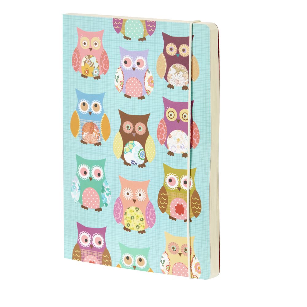 GO Stationery A5 Notebook Teal Owls
