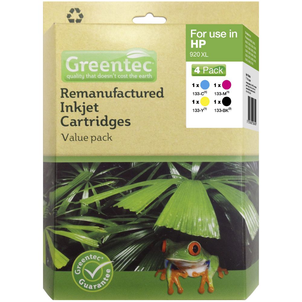 Greentec HP 920XL Black and Colour 4 Ink Value Pack