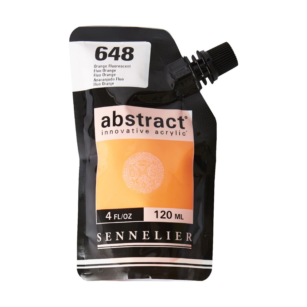 Sennelier Abstract Acrylic Fluorescent Orange 120mL