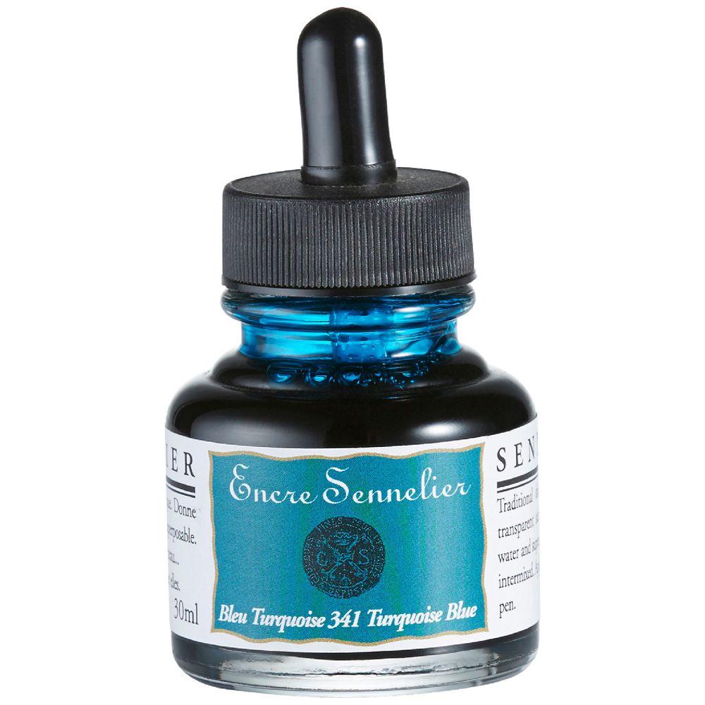 Sennelier Encre Drawing Ink 30mL Turquoise Blue