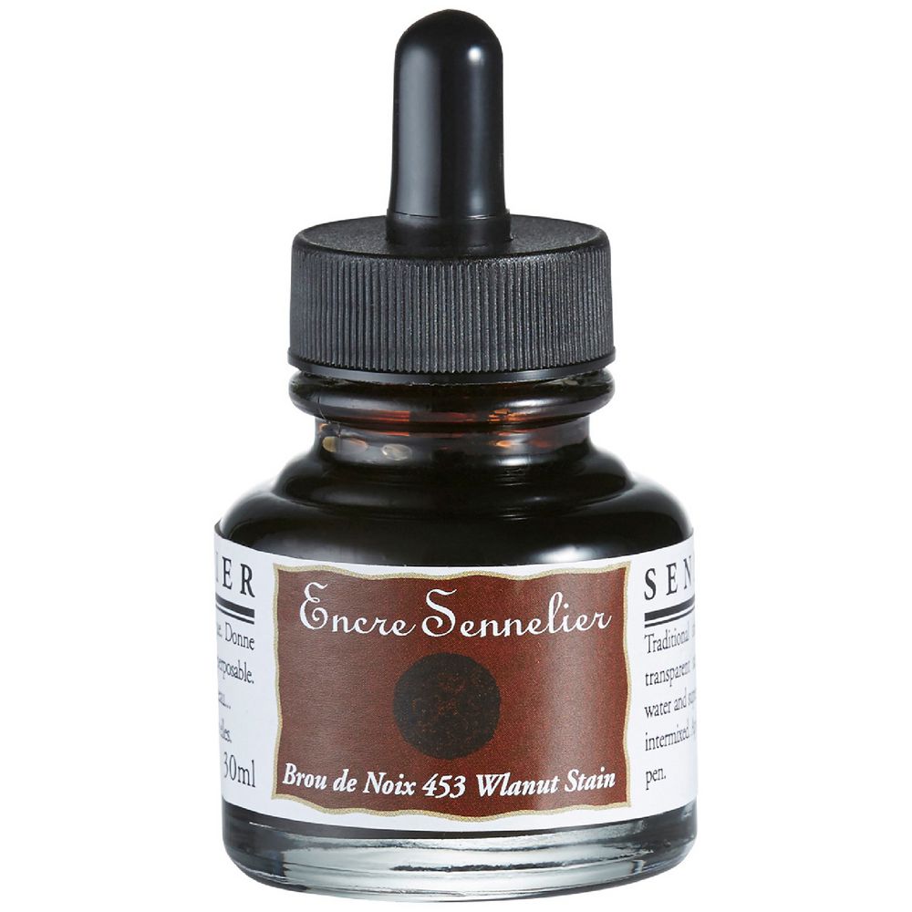 Sennelier Encre Drawing Ink 30mL Walnut Stain