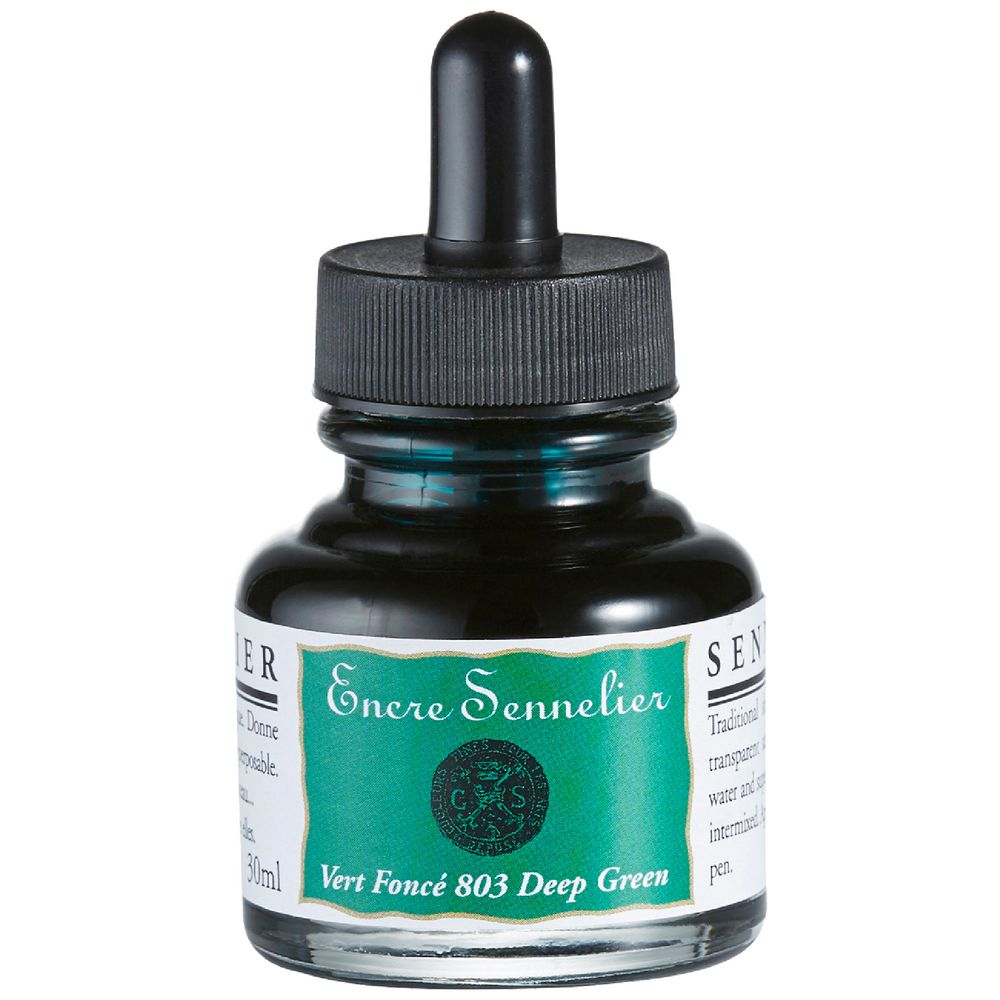 Sennelier Encre Drawing Ink 30mL Deep Green