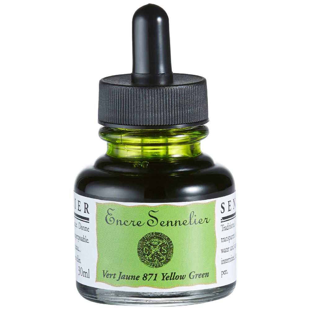Sennelier Encre Drawing Ink 30mL Yellowish Green