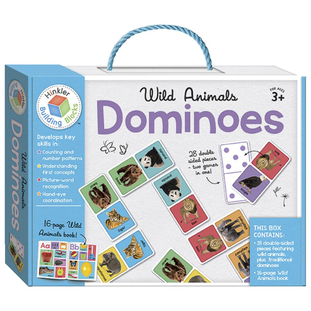 Hinkler Wild Animals Building Blocks Dominoes