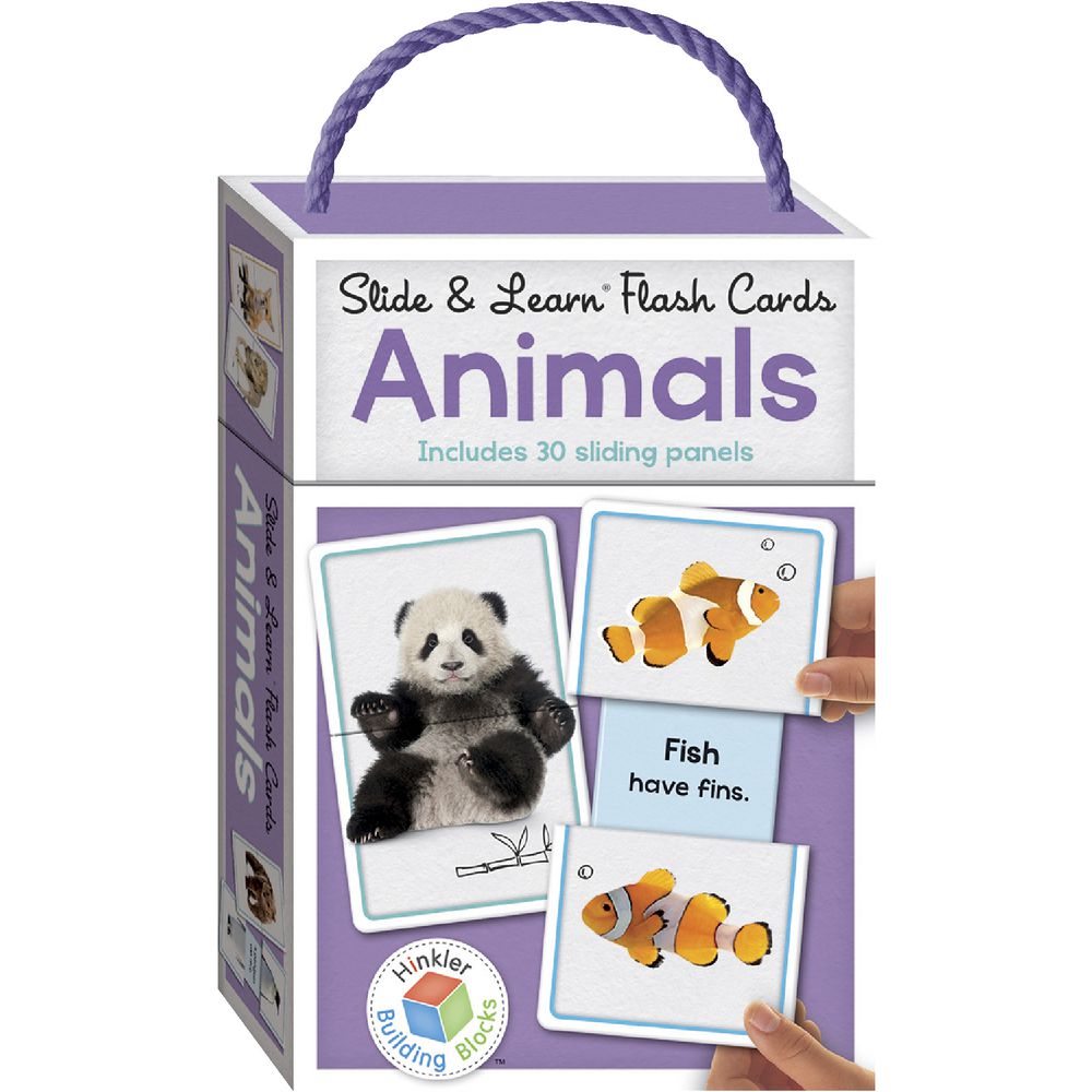 Building Blocks Slide and Learn Flash Cards Animals