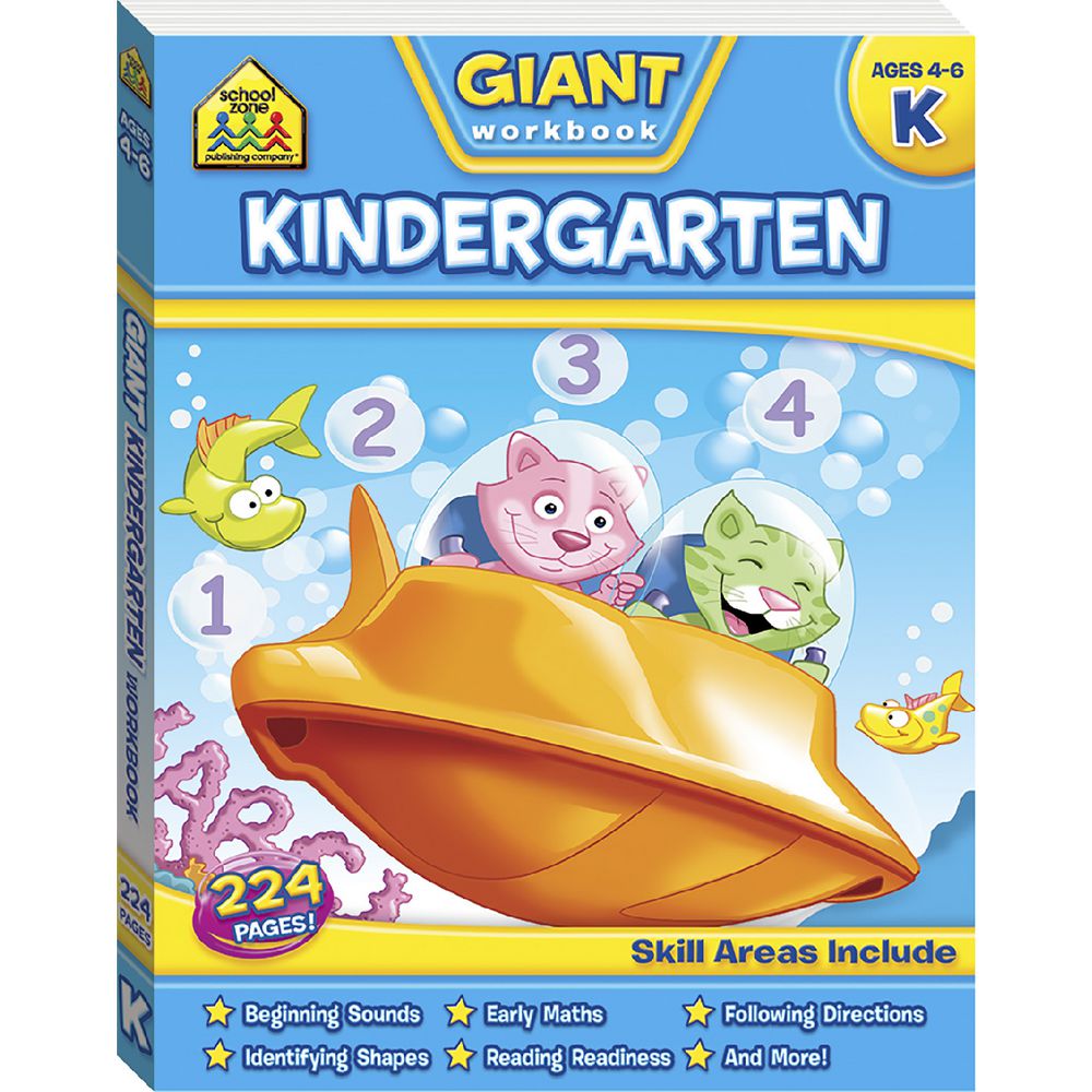 School Zone Giant Workbooks Kindergarten