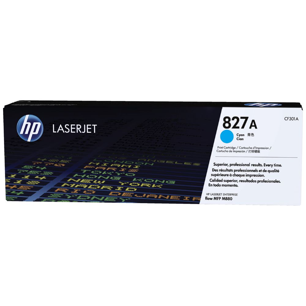 HP 827A LaserJet Toner Cartridge Cyan