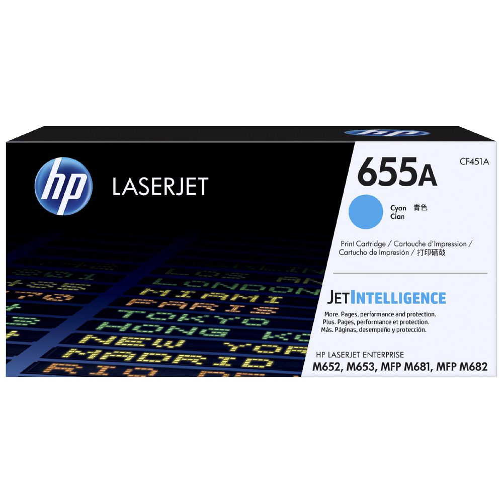 HP 655A Original LaserJet Toner Cartridge Cyan