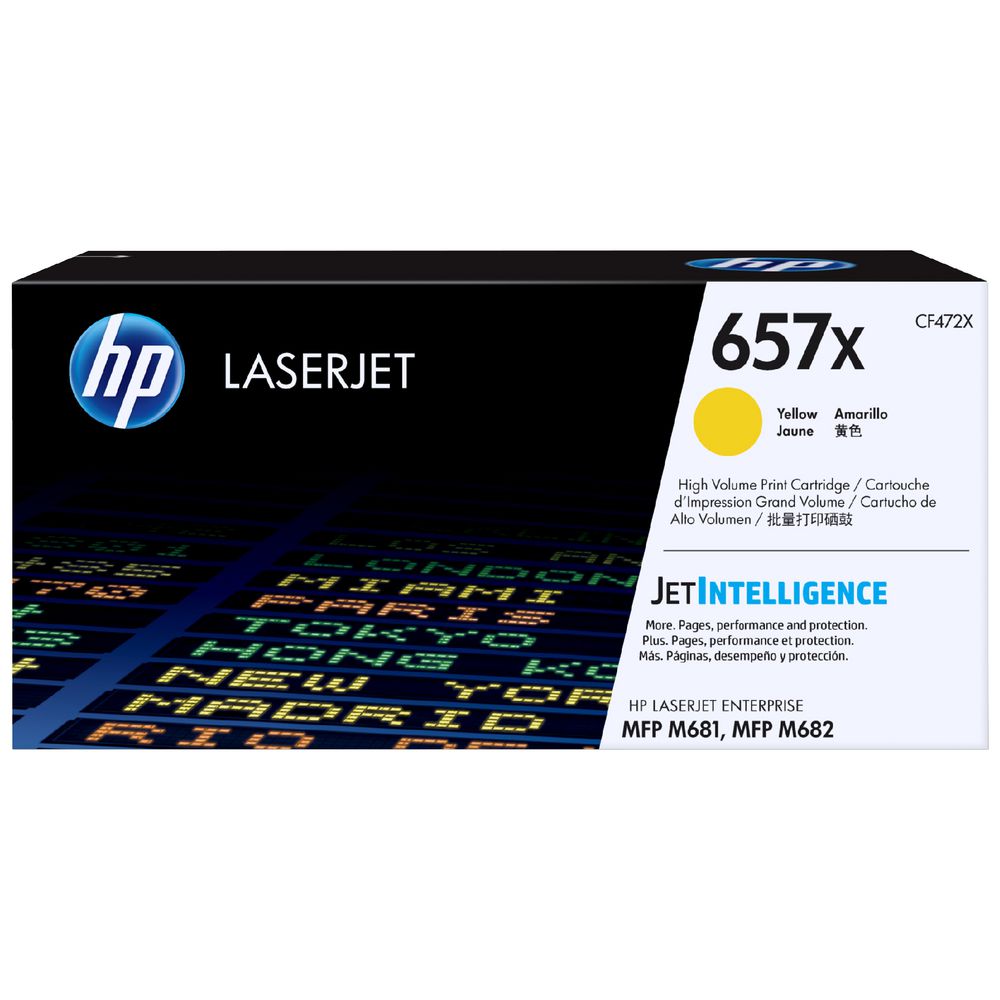 HP 657X Original LaserJet Toner Cartridge Yellow