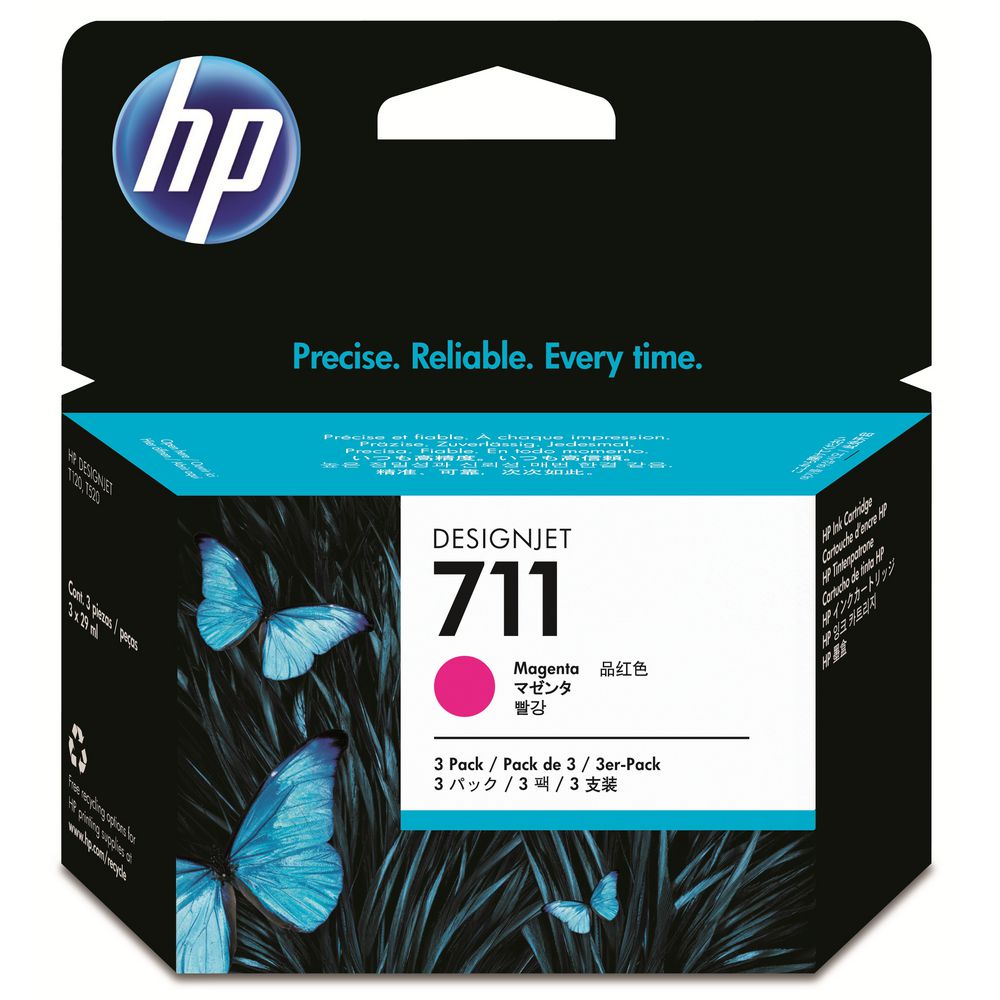 HP 711 Ink Cartridge Magenta 29mL 3 Pack