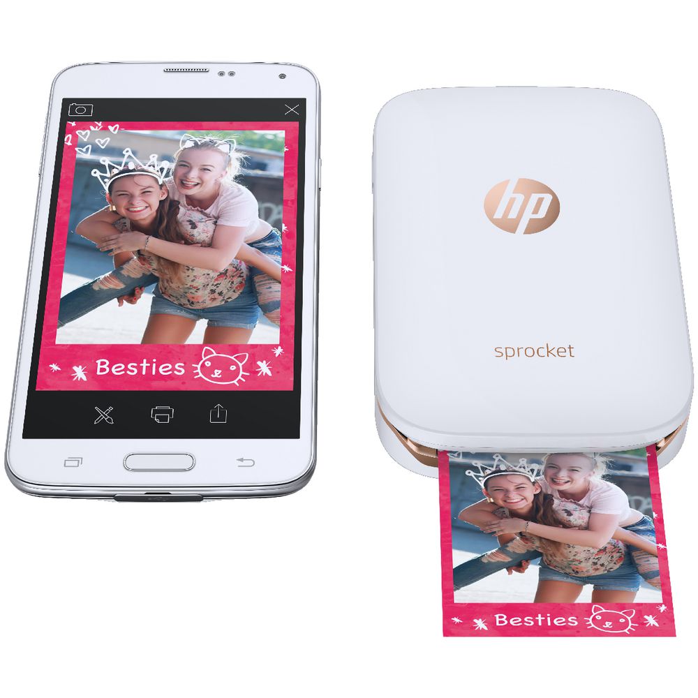 HP Sprocket Portable Bluetooth Photo Printer White