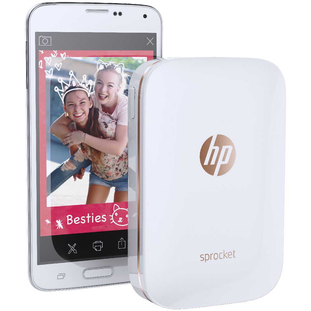 HP Sprocket Portable Bluetooth Photo Printer White