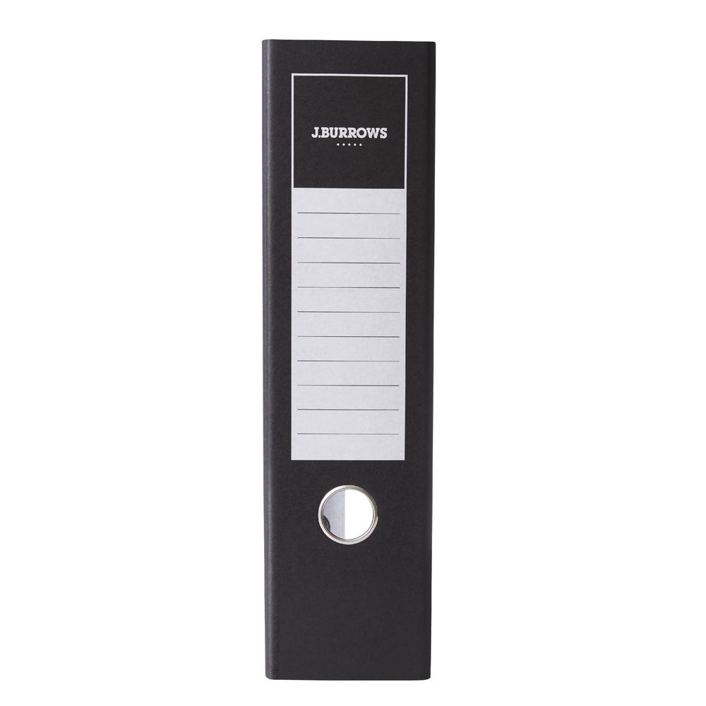 J.Burrows Lever Arch Extra Wide A4 2 Ring Board Black