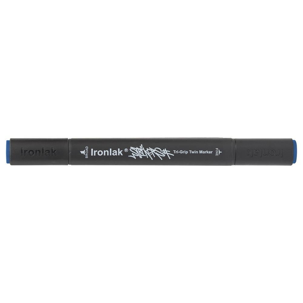 Ironlak Tri-Grip Twin Marker Cobalt Blue