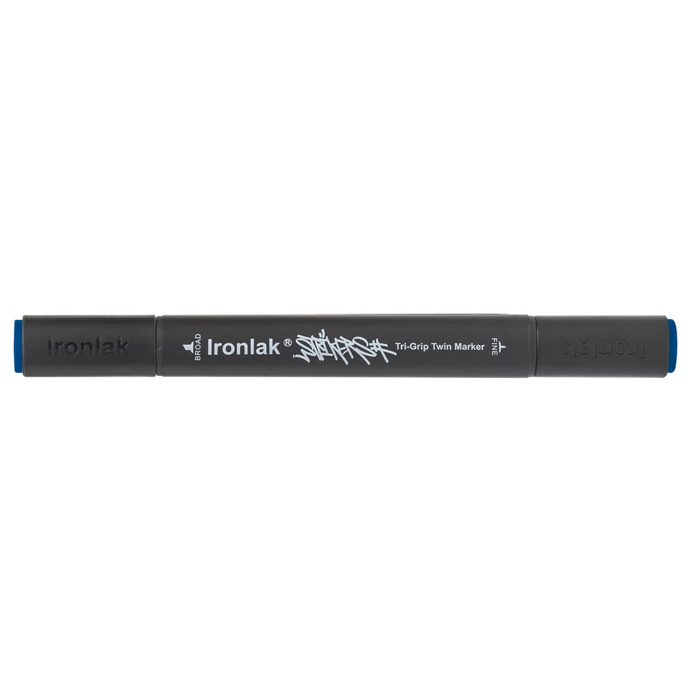 Ironlak Tri-Grip Twin Marker Napoleon Blue