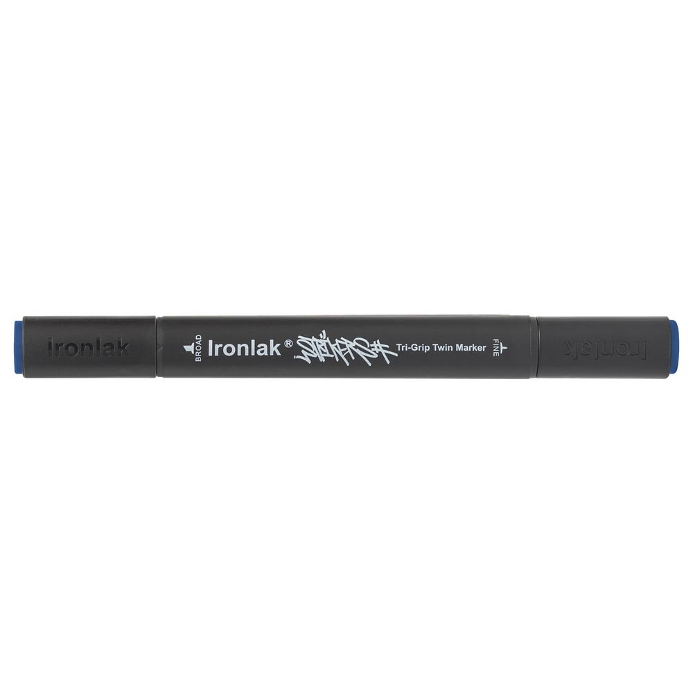 Ironlak Tri-Grip Twin Marker Prussian Blue