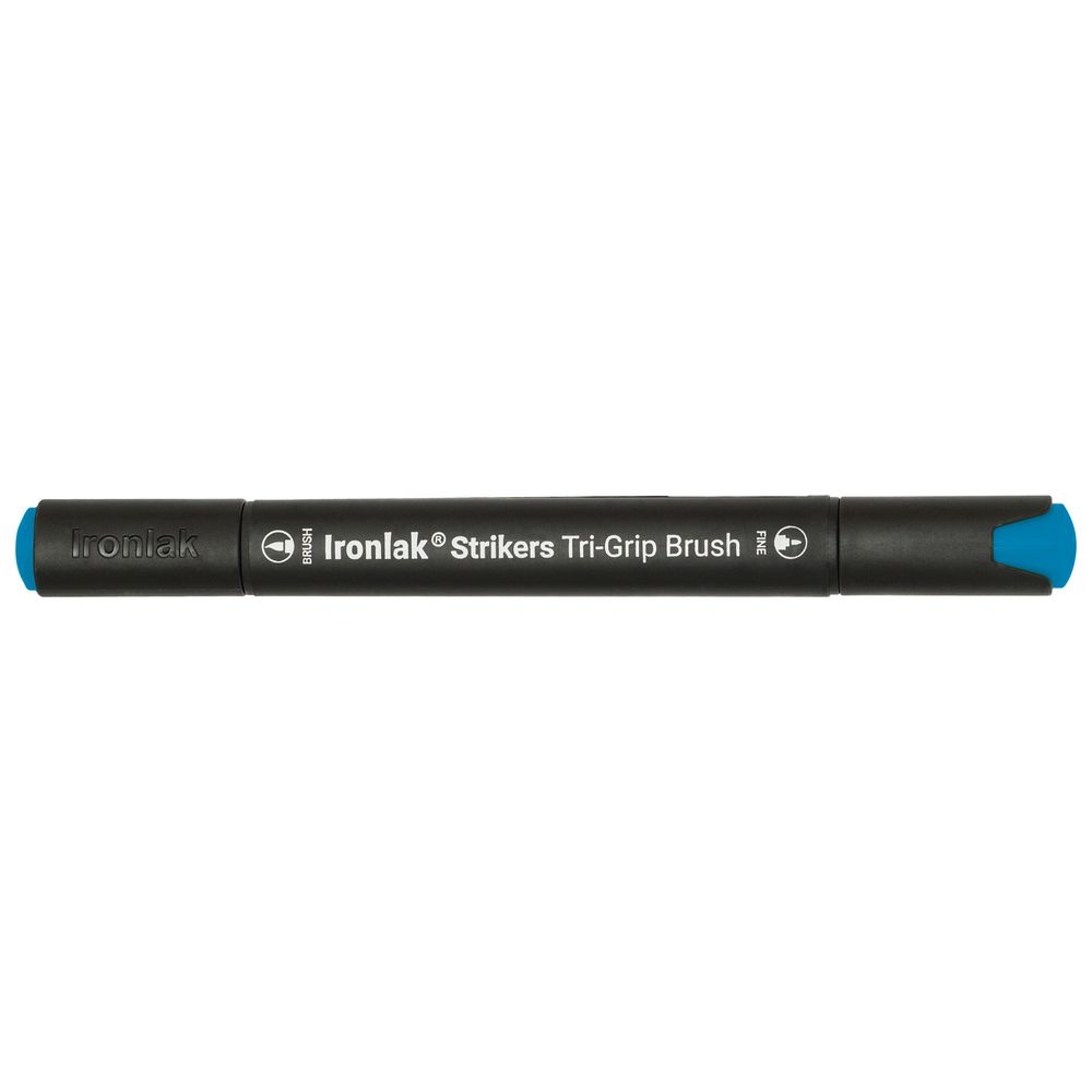 Ironlak Tri-Grip Brush Marker Royal Blue