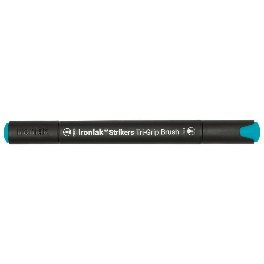 Ironlak Tri-Grip Brush Marker Ice Blue