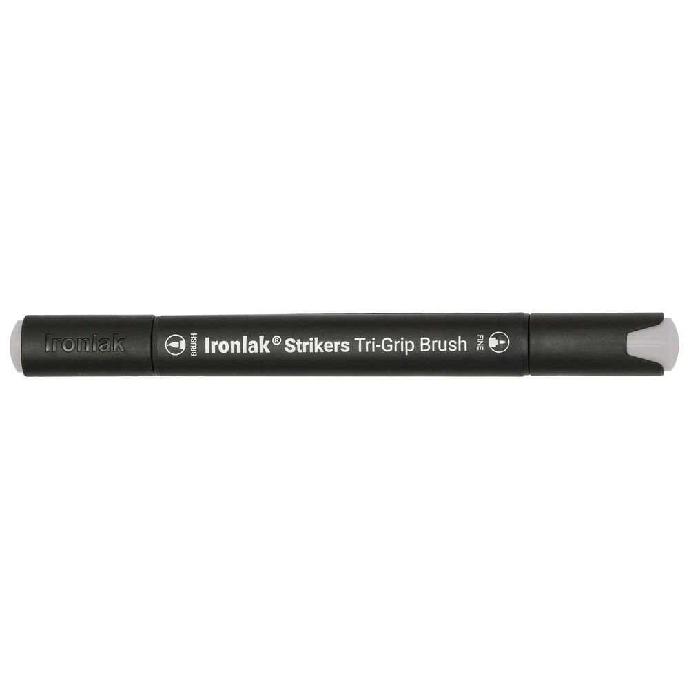 Ironlak Strikers Tri-Grip Brush Marker Cool Grey 0