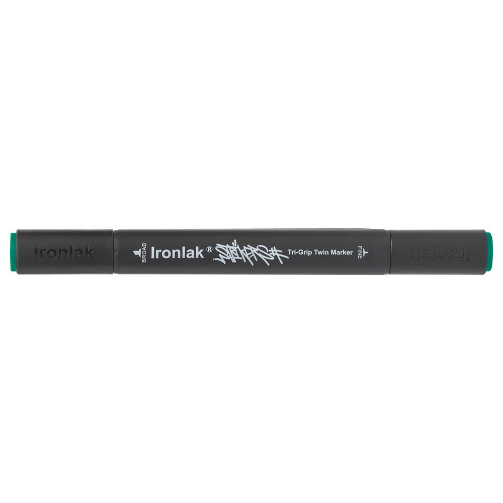 Ironlak Tri-Grip Twin Marker Emerald Green