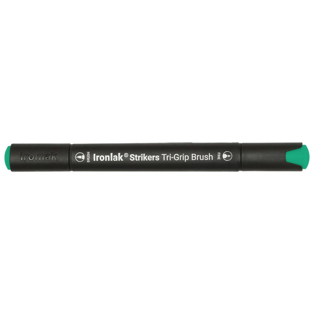 Ironlak Tri-Grip Brush Marker Vivid Green