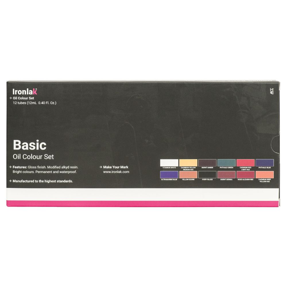 Ironlak Oil Paint Set 12 Piece Assorted