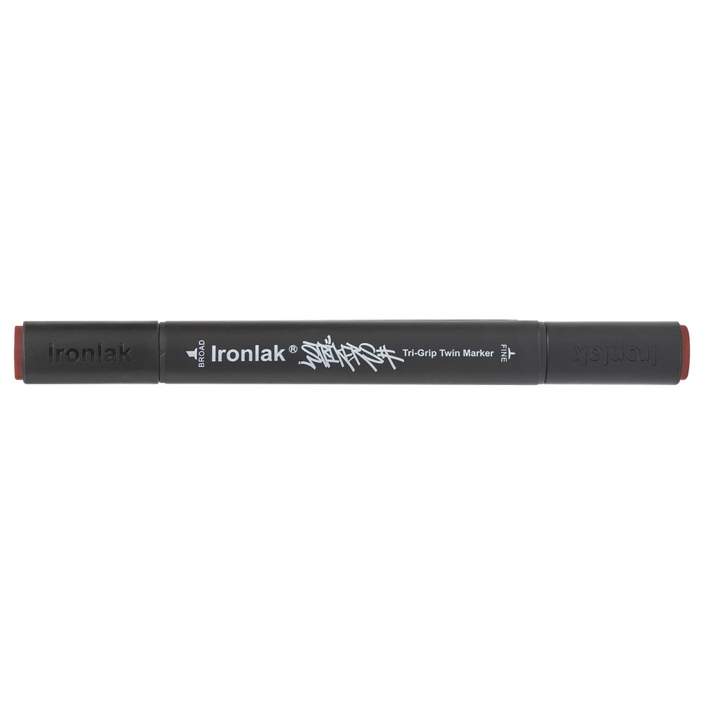 Ironlak Tri-Grip Twin Marker Brick Brown