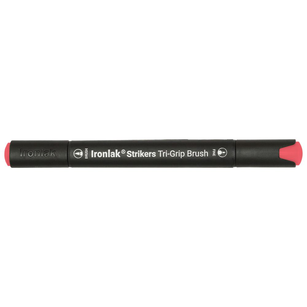 Ironlak Strikers Tri-Grip Brush Marker Coral Pink