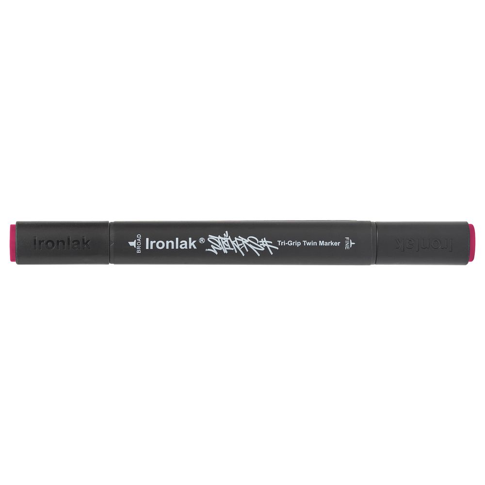 Ironlak Tri-Grip Twin Marker Rose Red