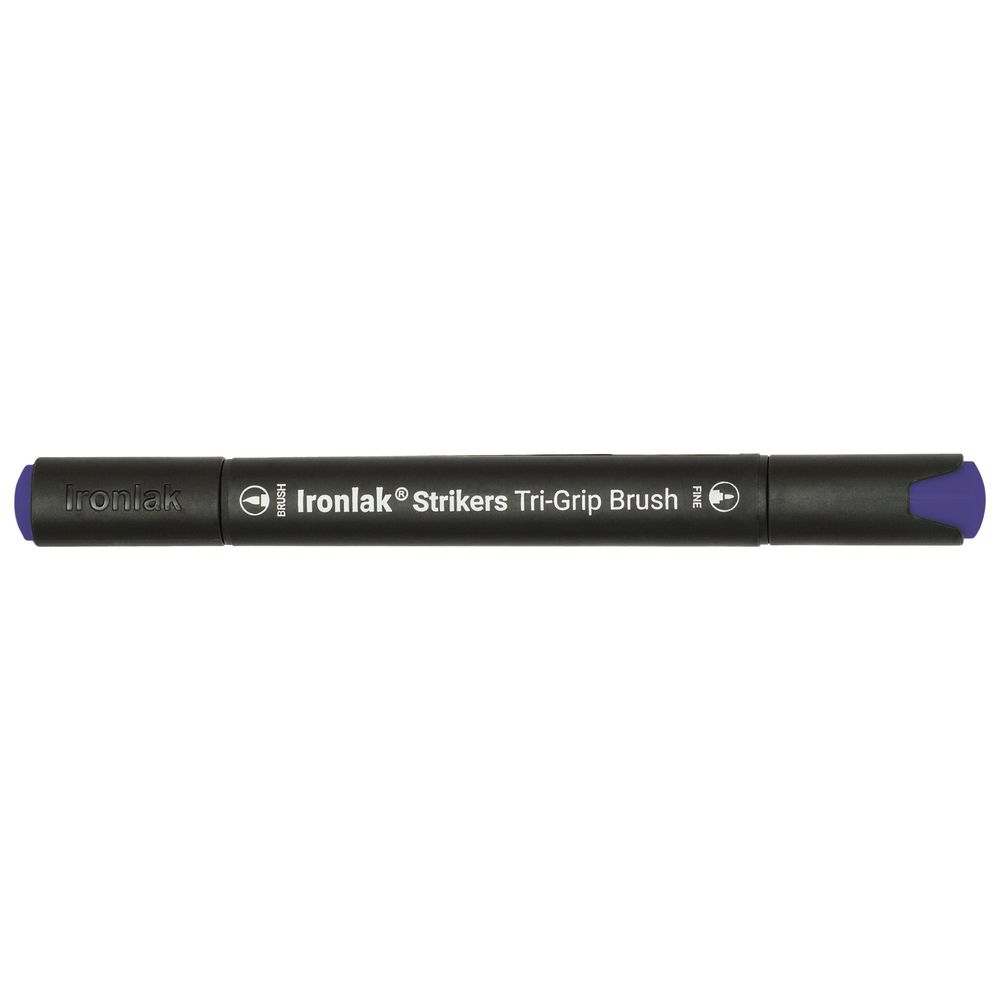 Ironlak Strikers Tri-Grip Brush Marker Aubergine