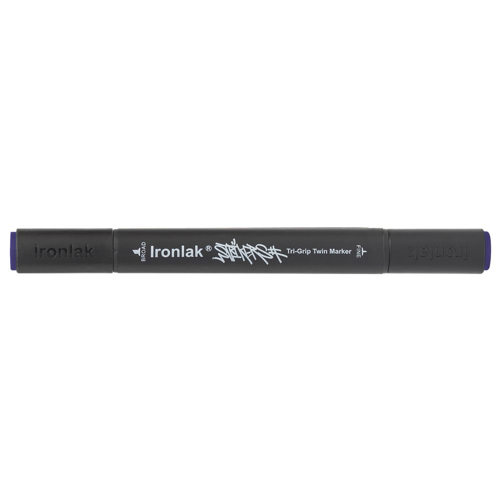 Ironlak Tri-Grip Twin Marker Aubergine