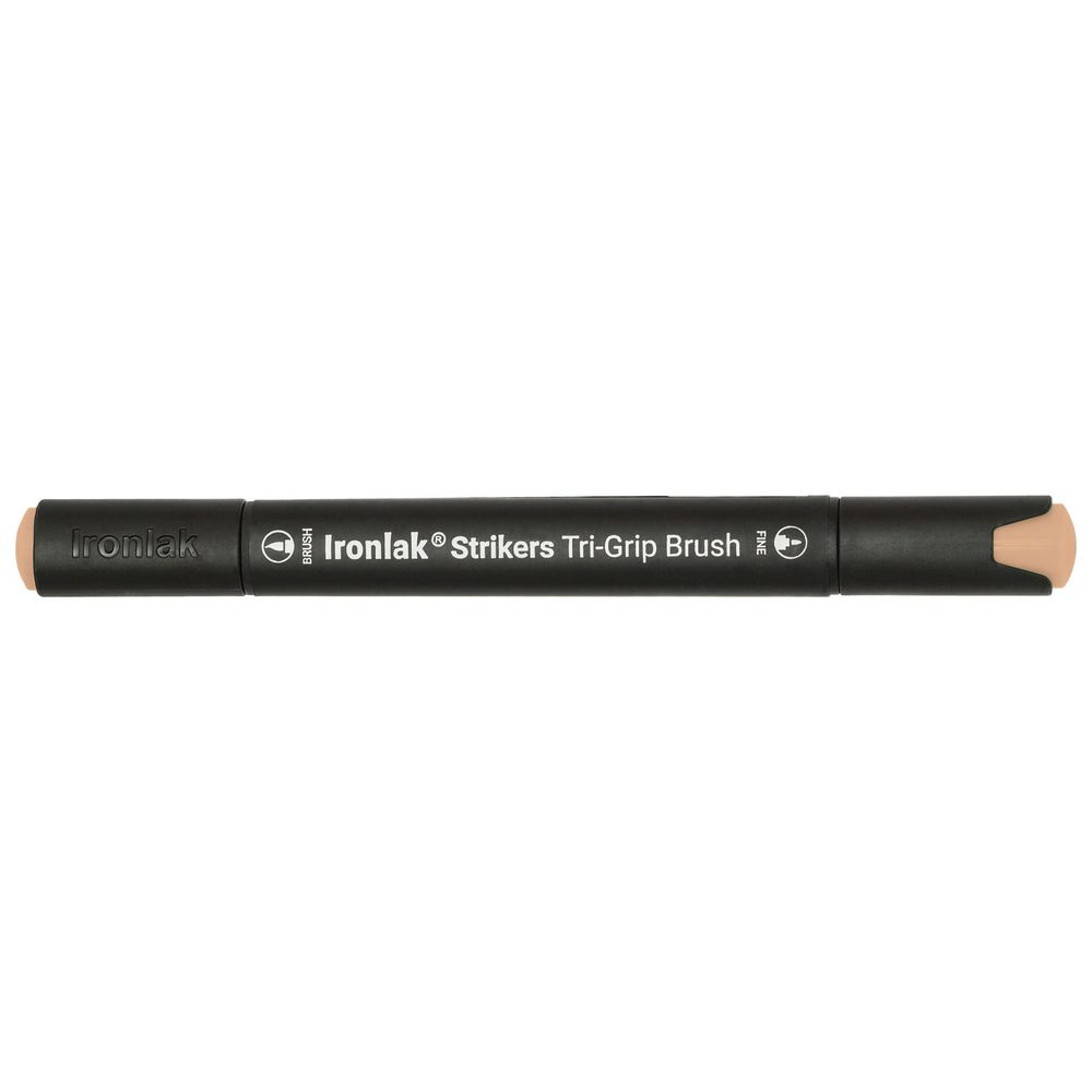 Ironlak Strikers Tri-Grip Brush Marker Brown Grey