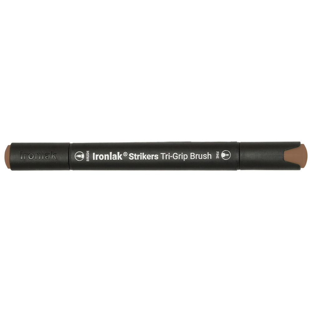 Ironlak Strikers Tri-Grip Brush Marker Burnt Sienna