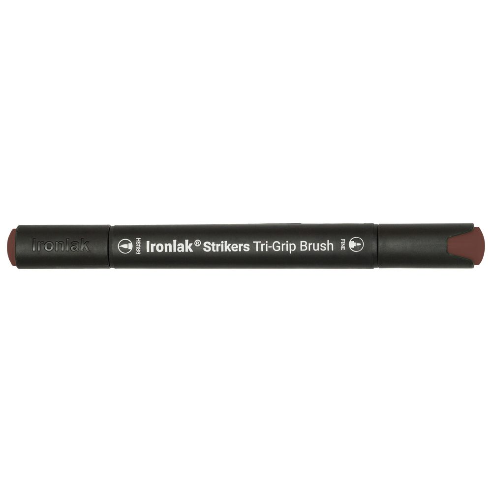 Ironlak Strikers Tri-Grip Brush Marker Chestnut Brown