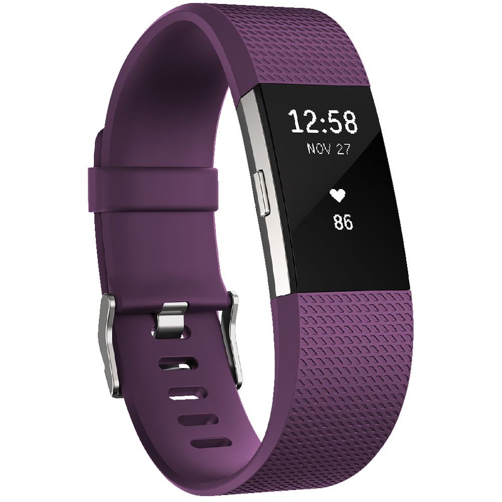 Fitbit Charge 2 Activity Tracker Plum Large