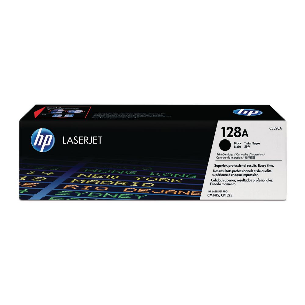 HP 128A LaserJet Toner Cartridge Black CE320A