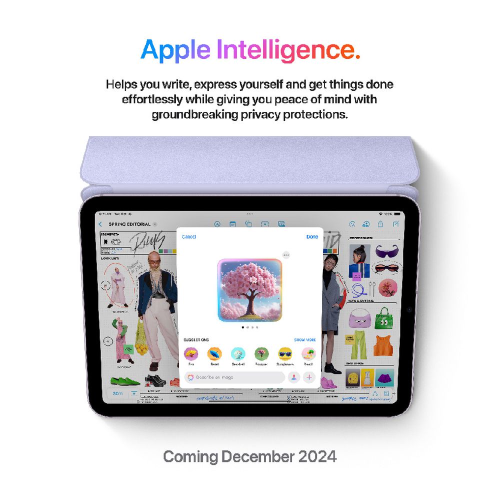 iPad mini (A17 pro) スペースグレー Smart Folio Apple、iPad mini（A17 Pro）用カバー「iPad mini（A17 Pro）用