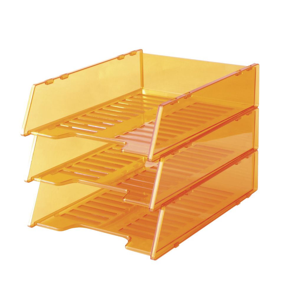 Italplast A4 Document Tray Tinted Orange