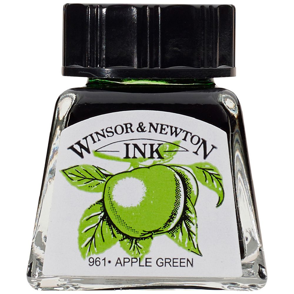 Winsor & Newton Drawing Ink 14mL Apple Green 961