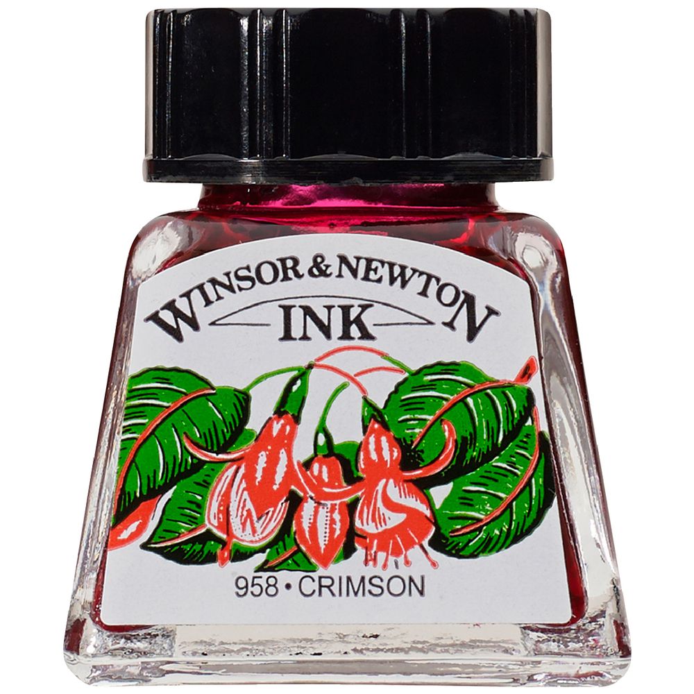 Winsor & Newton Drawing Ink 14mL Crimson 958